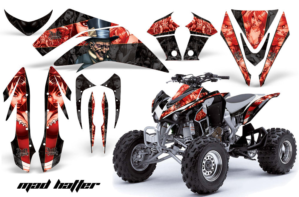 Mad Hatter - Black Background Red Design