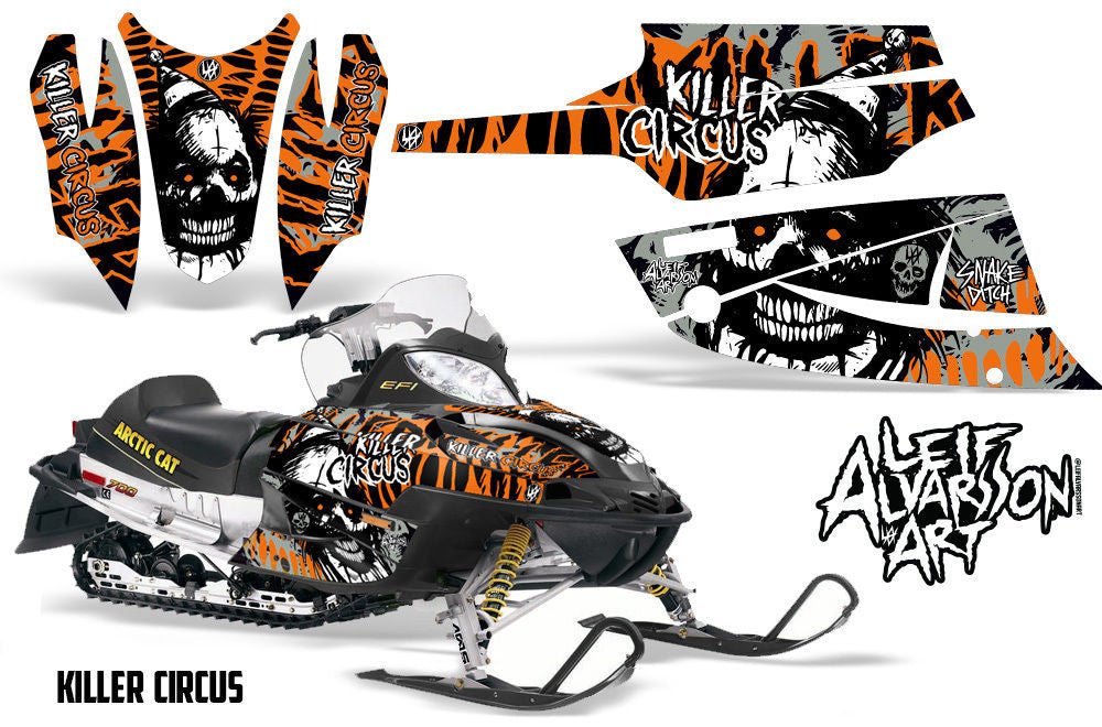 Killer Circus - Silver Background Orange Design