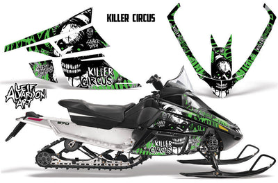 Killer Circus - Silver Background Green Design