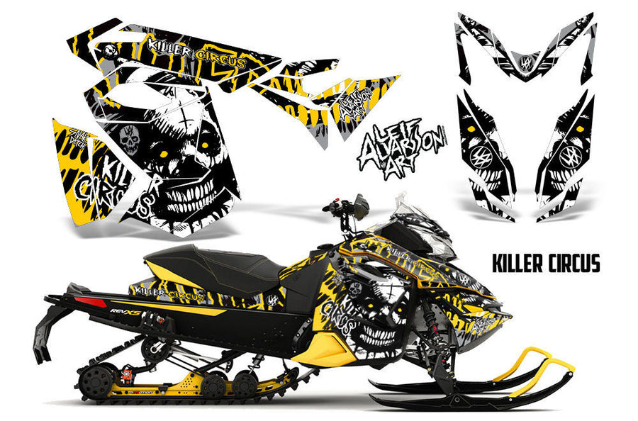 Killer Circus - Silver Background Yellow Design