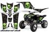 Checkered Skull - Black Background Green Design