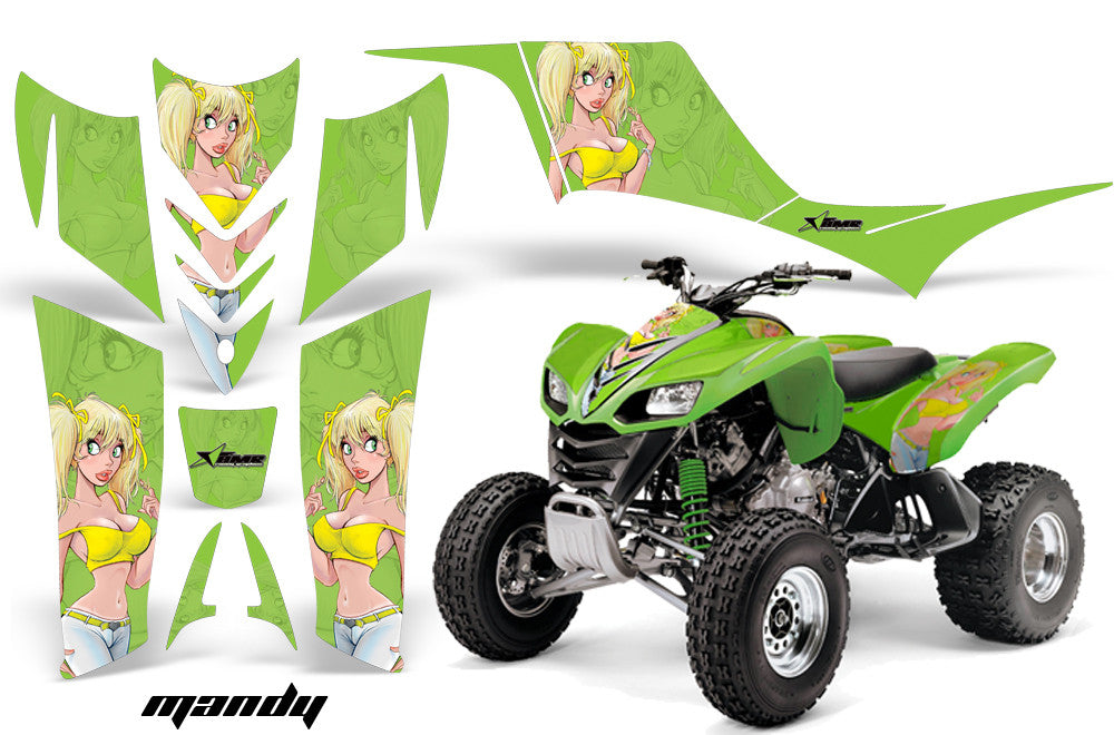 Mandy - Green Background Yellow Design