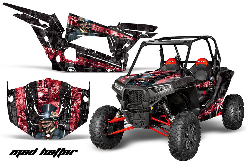 Mad Hatter - Black Background, Red Design