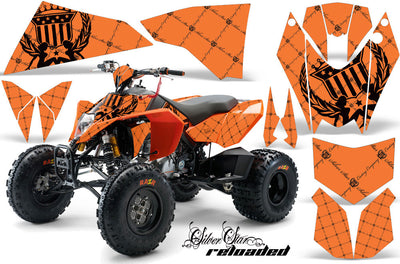 Reloaded - Orange Background, Black Design
