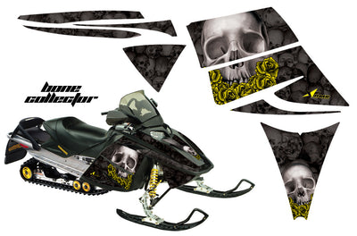 Ski Doo Rev '03-'09 Bone Collector Black Background (Yellow Rose by request)