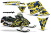 Ski Doo Rev '03-'09 Camo Plate in Yellow Background Blue Design (By request)