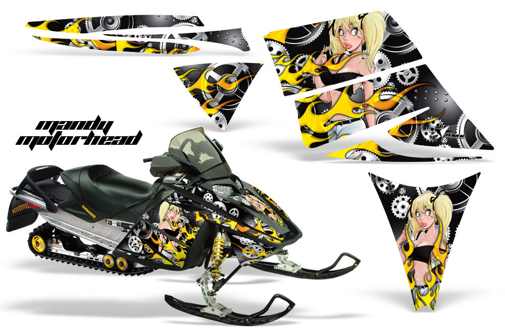 Ski Doo Rev '03-'09 Mandy Motorhead Black Background