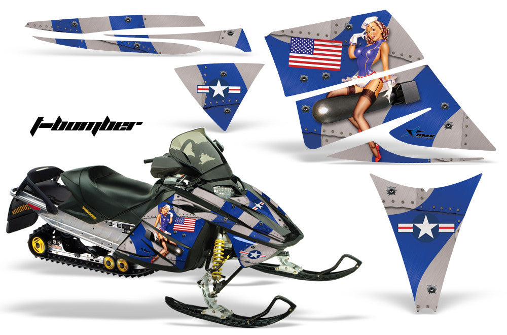 Ski Doo Rev '03-'09 Bomber in Blue Design