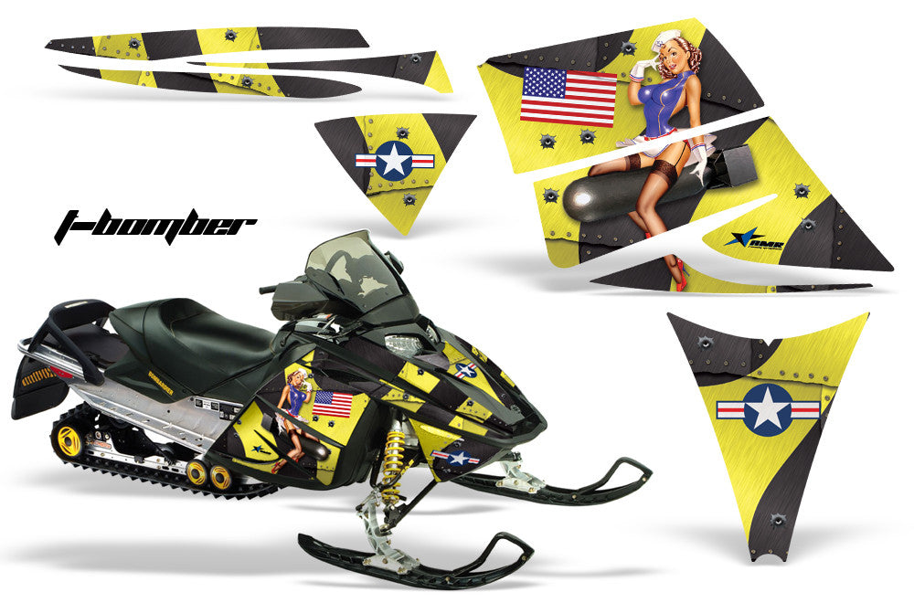 Ski Doo Rev '03-'09 Bomber in Yellow Design