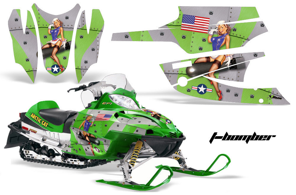 Arctic Cat Firecat Sabercat Sled Snowmobile Wrap Graphic Kit