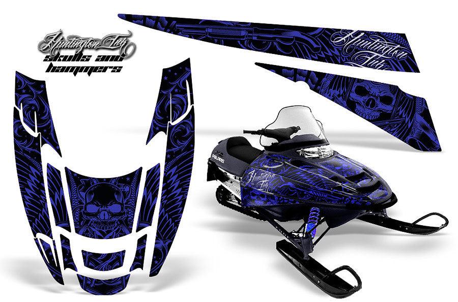 Skulls & Hammers in Blue Design