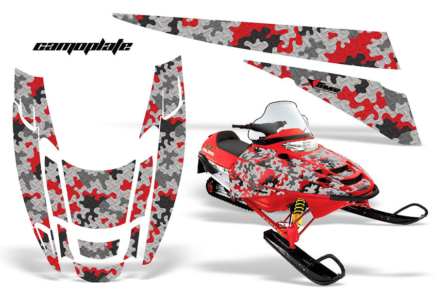 Camo Plate in Red Design