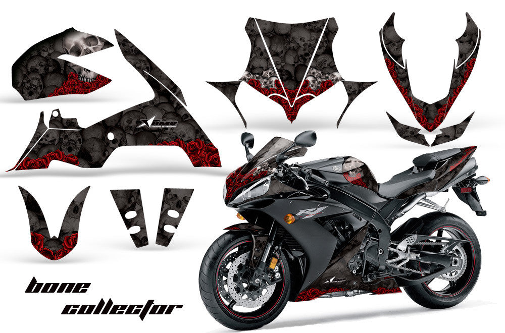 Yamaha R1 '04-'05 Bone Collector in Black