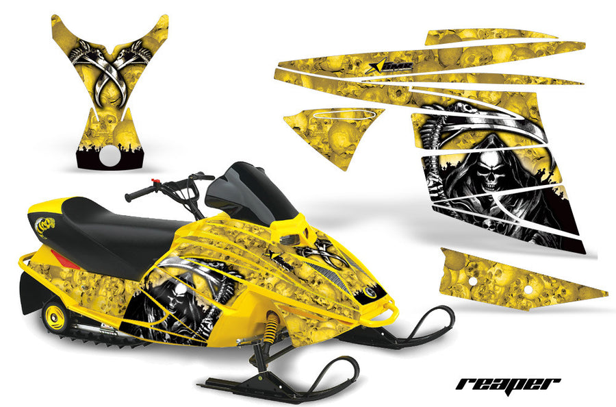 Ski Doo Mini Z Sled '03-'08 Reaper in Yellow Background