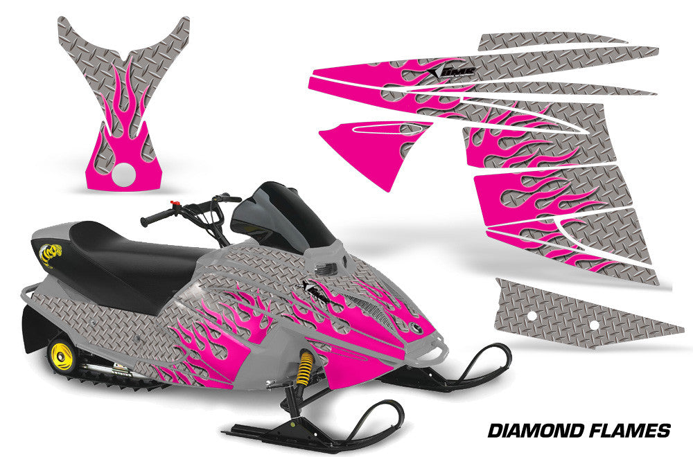 Ski Doo Mini Z Sled Graphic Wrap Kit (2003-2008) - Invision 