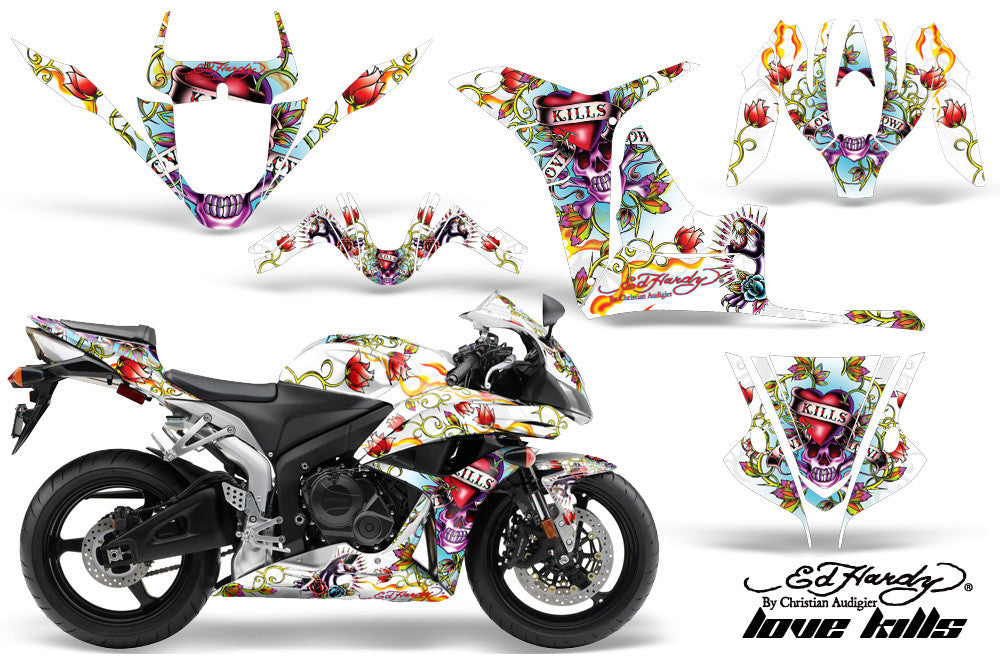 Love Kills in White Background