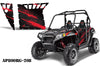 Polaris RZR-S 800 Side x Side Graphic Kit for Pro Armor Doors - Carbon Red