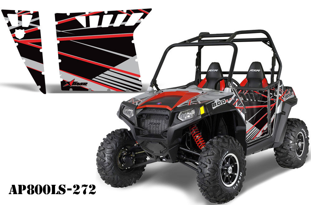 Polaris RZR-S 800 Side x Side Graphic Kit for Pro Armor Doors - Liquid Silver 272