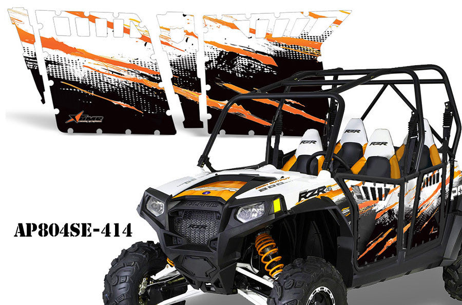 Orange/White on a RZR800S 2011