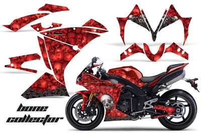 Yamaha R1 '10-'12 Bone Collector in Red Background