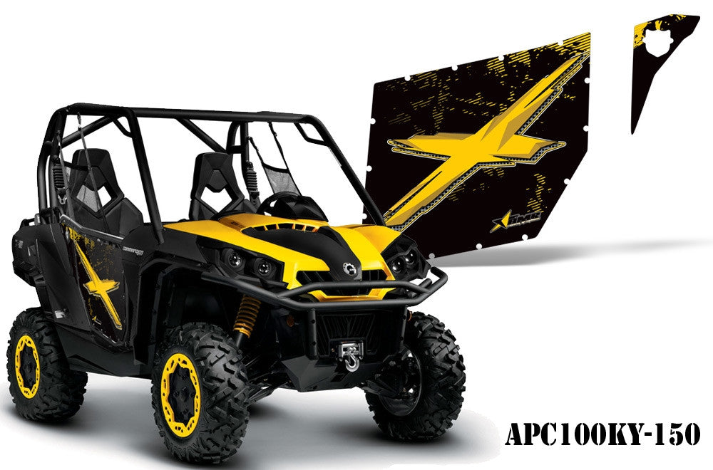 CanAm Commander Graphic Kit for Pro Armor Doors - Black X (161-1010)
