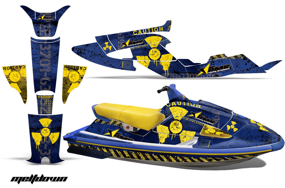 Meltdown - Blue Background Yellow Design