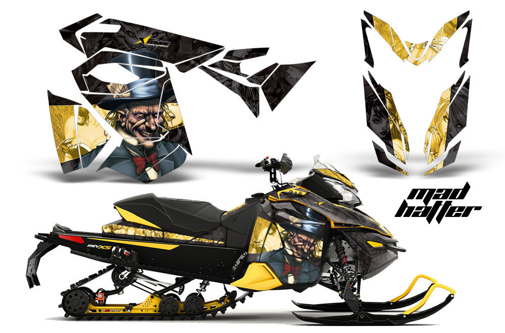 Ski Doo Rev XS,MXZ, Renegade Sled Snowmobile Graphics Wrap Kit  (2013-2014)