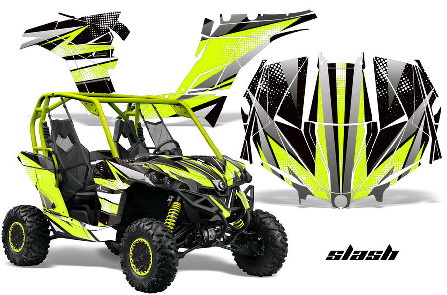 Slash - Black Background Manta Green Design