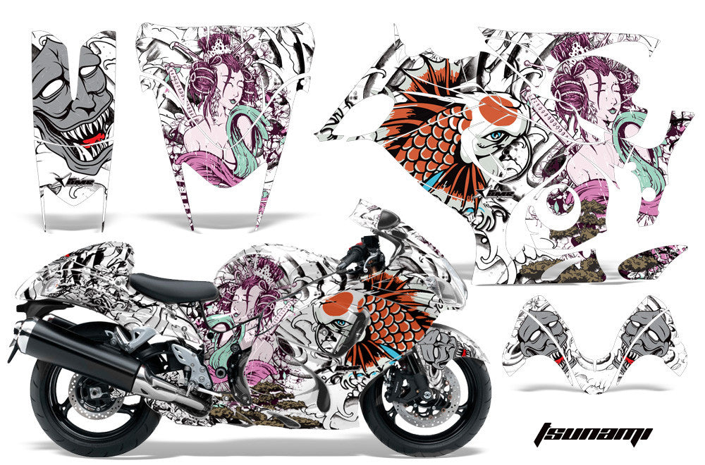 Tsunami in White Background