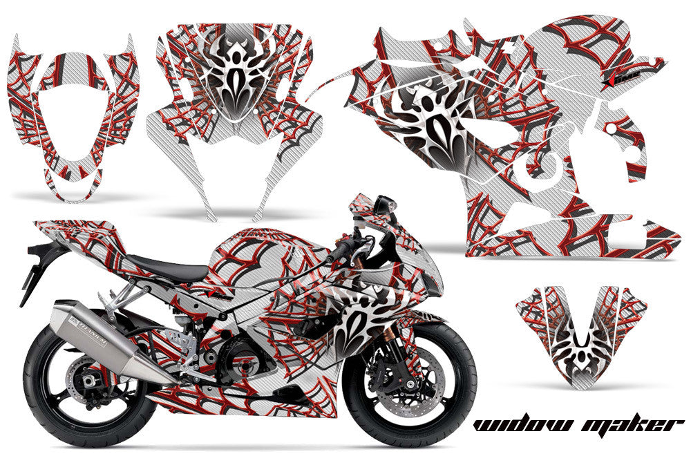 Widow Maker in White Background Red Design