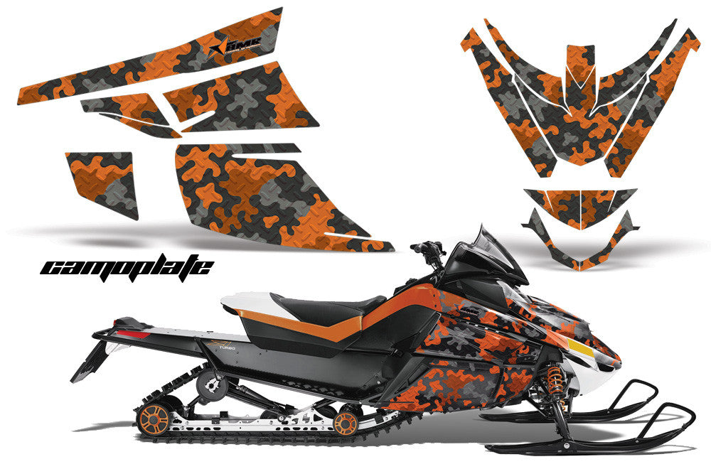 Camo Plate in Orange Design