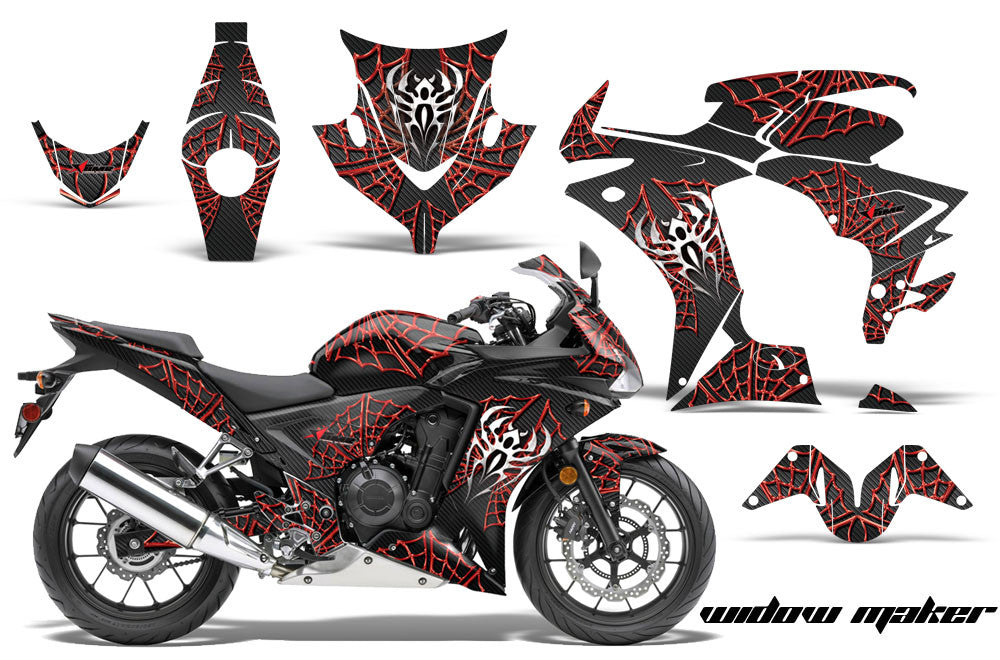 Widow Maker in Black Background Red Design