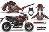 Widow Maker in Black Background Red Design Design on a Honda Grom 125 Graphics Kit (2013–2016)