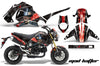 Mad Hatter in Black Background Red Design on a Honda Grom 125 Graphics Kit (2013–2016)