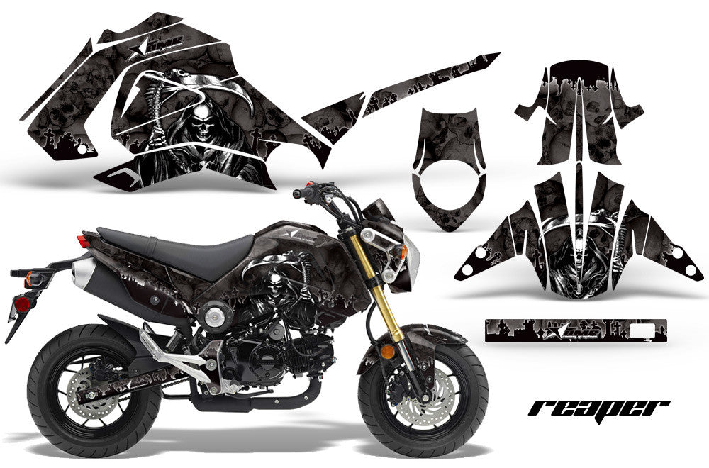 Reaper in Black Design on a Honda Grom 125 Graphics Kit (2013–2016)