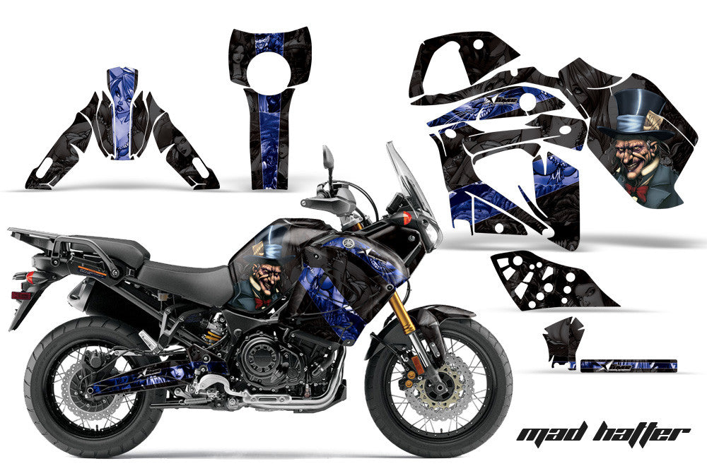 Mad Hatter - Black Background Blue Design