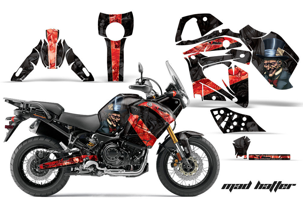 Mad Hatter - Black Background Red Design