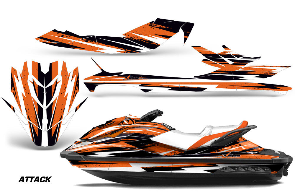 Orange Attack Design wrap on Sea-Doo GTI watercraft (2011–2019)
