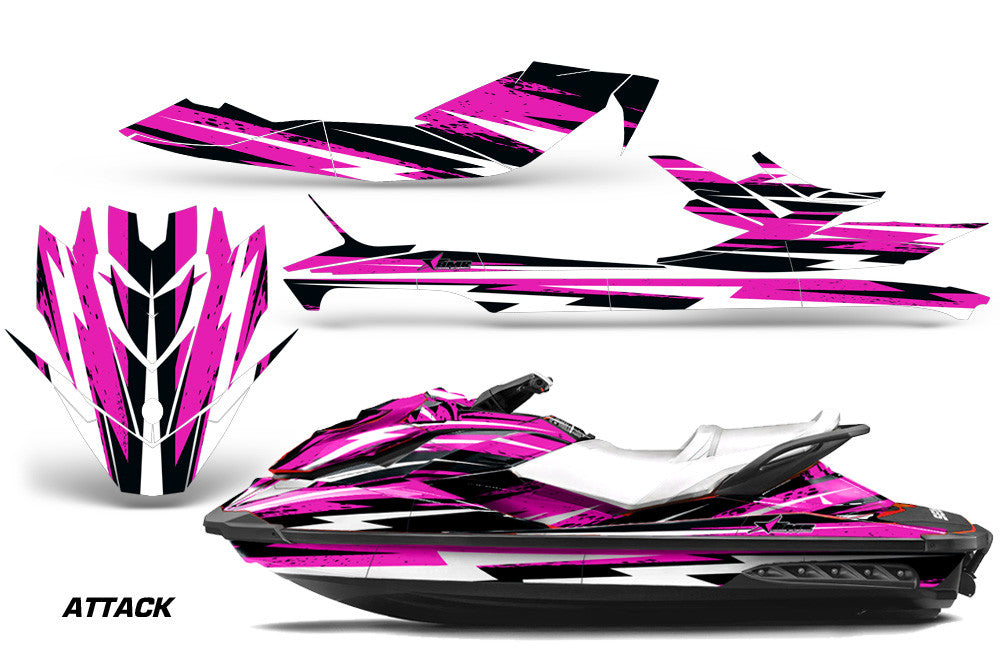 Pink Attack Sporty Design wrap on Sea-Doo GTI watercraft (2011–2019)