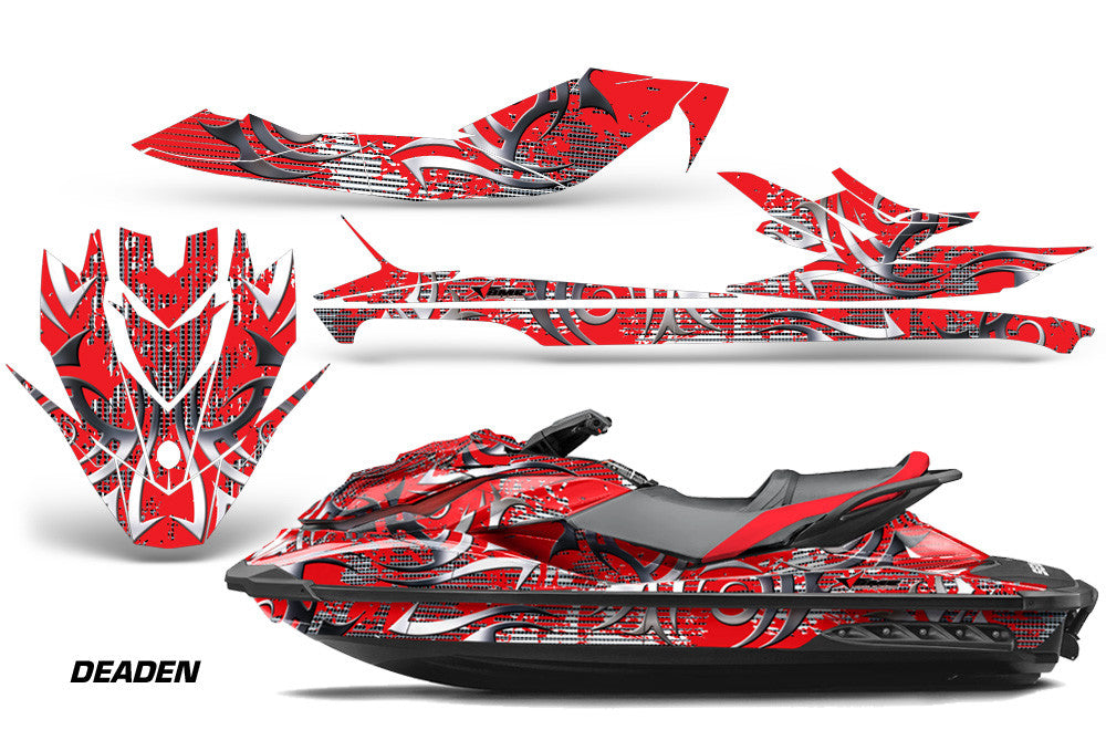 Red Deaden Design graphics installed on Sea-Doo GTI watercraft (2011–2019)