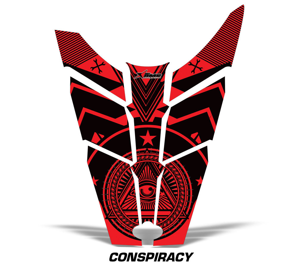 Polaris Rush RMK Snowmobile Hood Wrap Kit Invision Artworks Powersports Graphics