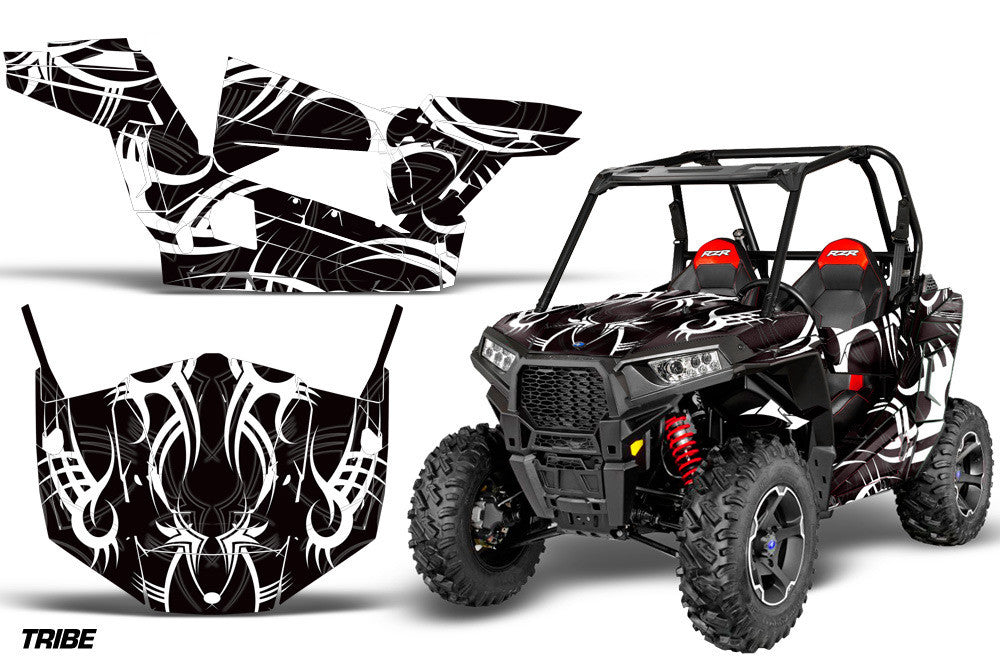 Tribe Black Background White Design