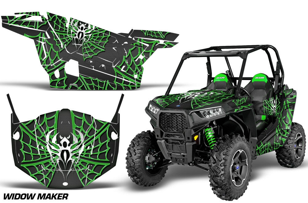 Widow Maker Black Background Green Design