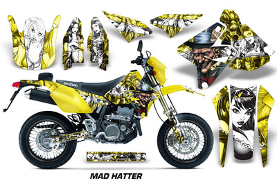 Mad Hatter - YELLOW background WHITE design