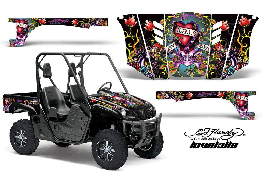 Love Kills in Black Background