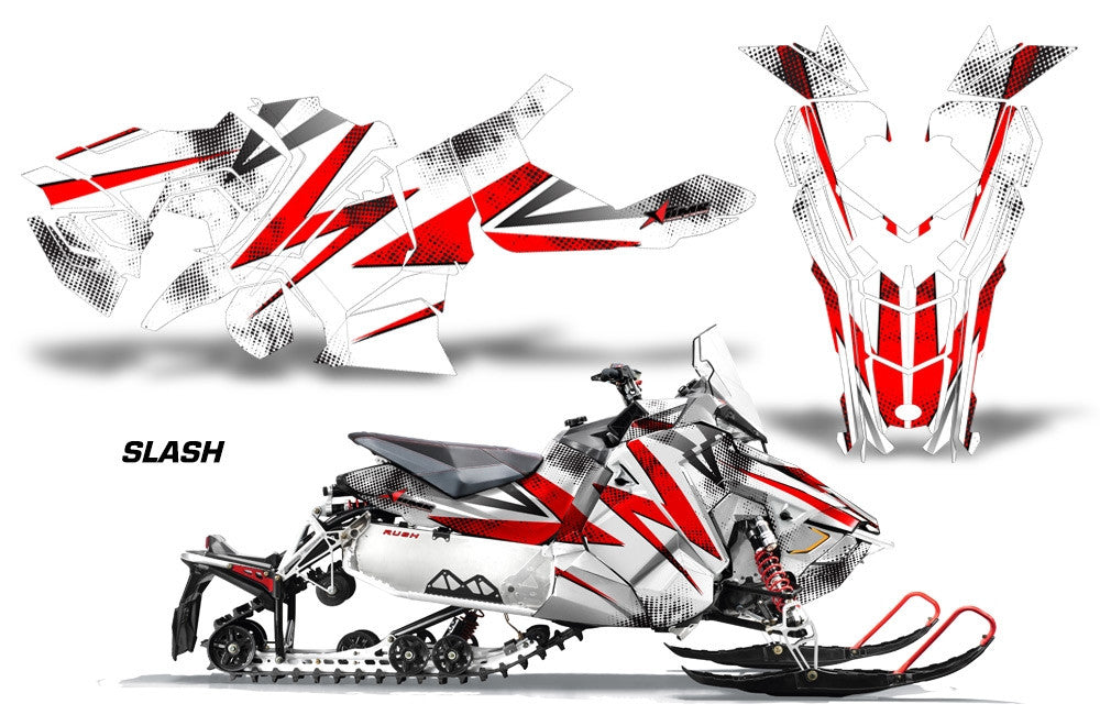 Slash - White Background Red Design