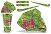 Butterflies & Skulls - Green Background Pink Design ('85-'00)