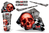 Checkered Skulls - Silver Background Red Design ('85-'00)