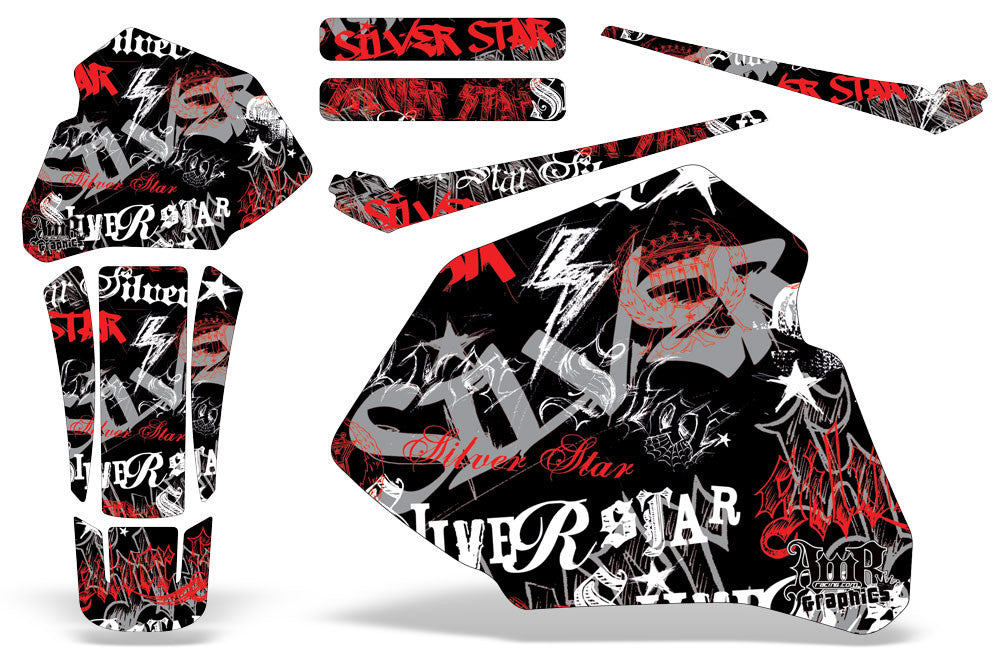 Silverhaze - Black Background Red Design ('85-'00)