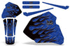 Diamond Flames - Blue Background Black Design (85-00)